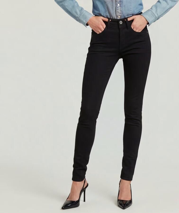 G-Star RAW Lynn Mid Skinny Jeans Zwart Dames - Foto 6
