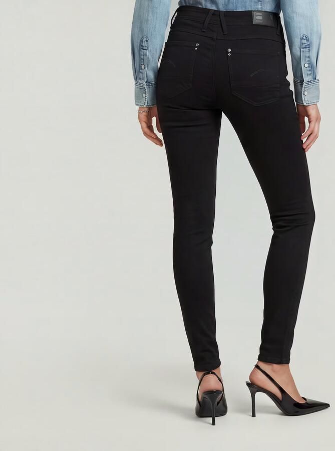G-Star RAW Lynn Mid Skinny Jeans Zwart Dames - Foto 7