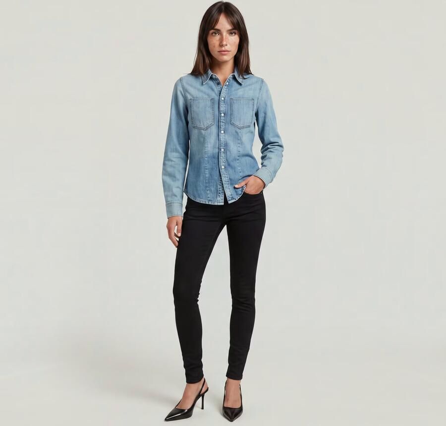 G-Star RAW Lynn Mid Skinny Jeans Zwart Dames - Foto 4