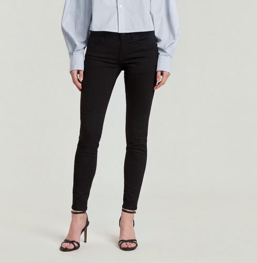 G-Star RAW Lynn Mid Skinny Jeans Zwart Dames - Foto 5