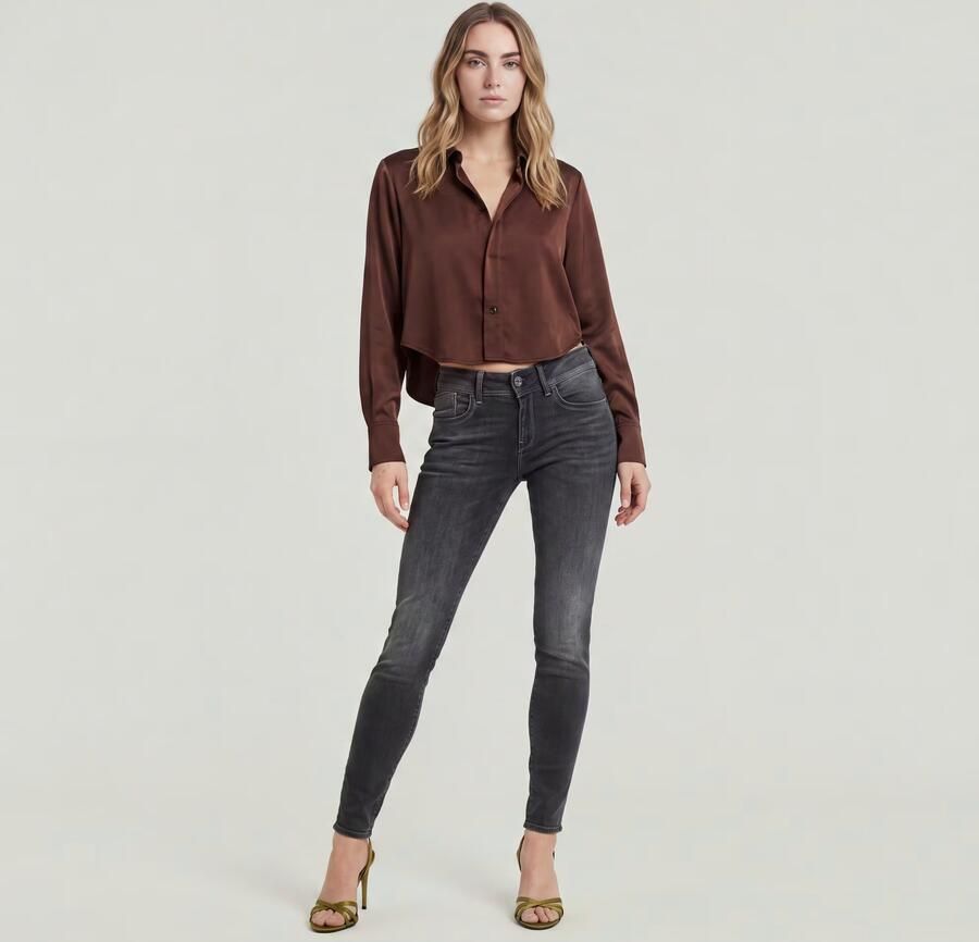 G-Star RAW Lynn Mid Skinny Jeans Zwart Dames - Foto 5