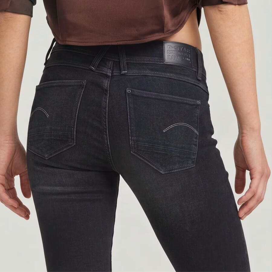 G-Star RAW Lynn Mid Skinny Jeans Zwart Dames - Foto 3