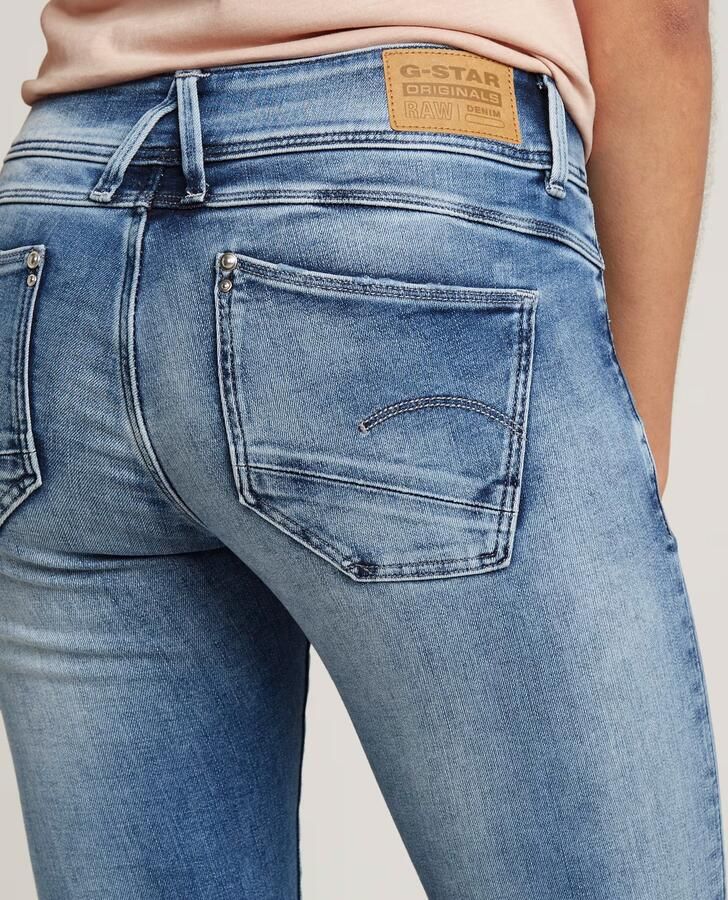 G-Star RAW Lynn Mid Skinny Ripped Edge Ankle Jeans Lichtblauw Dames - Foto 6