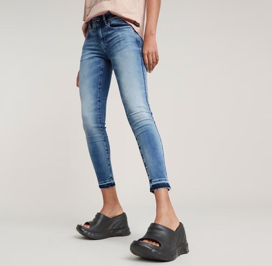G-Star RAW Lynn Mid Skinny Ripped Edge Ankle Jeans Lichtblauw Dames - Foto 5