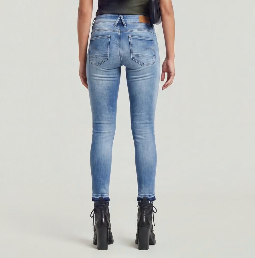G-Star RAW Lynn Mid Skinny Ripped Edge Ankle Jeans Lichtblauw Dames - Foto 4