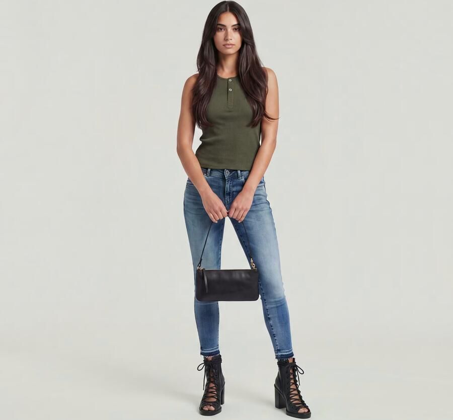 G-Star RAW Lynn Mid Skinny Ripped Edge Ankle Jeans Lichtblauw Dames - Foto 6