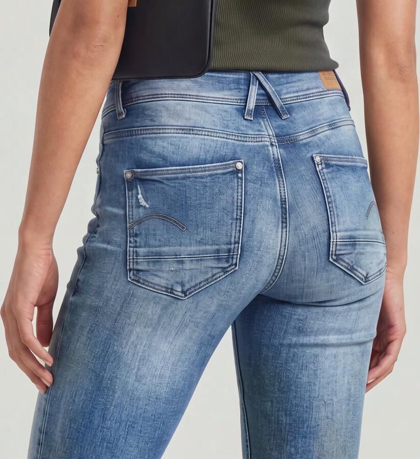 G-Star RAW Lynn Mid Skinny Ripped Edge Ankle Jeans Lichtblauw Dames - Foto 7