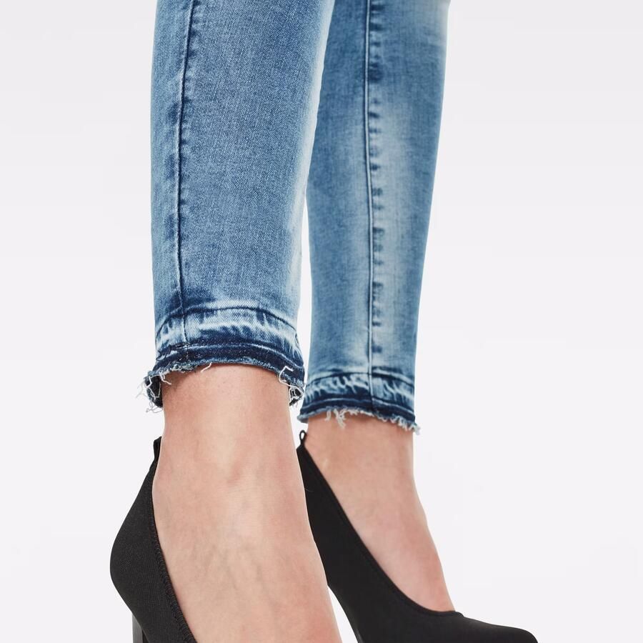 G-Star RAW Lynn Mid Skinny Ripped Edge Ankle Jeans Lichtblauw Dames - Foto 3