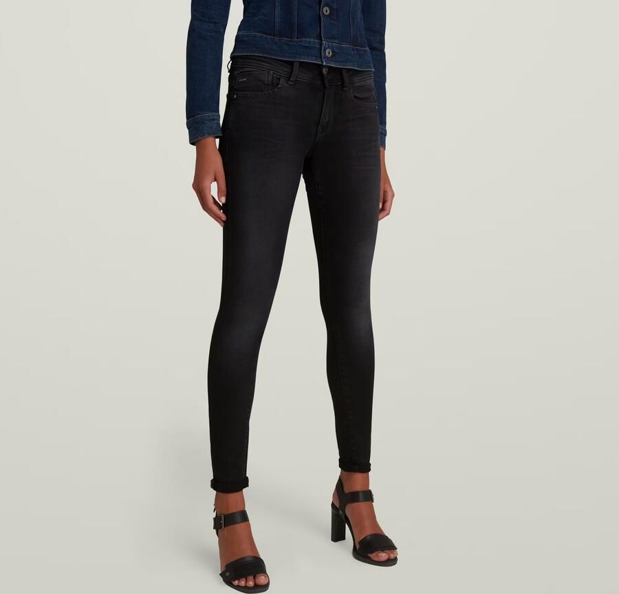 G-Star RAW Lynn Super Skinny Jeans Zwart Dames - Foto 3