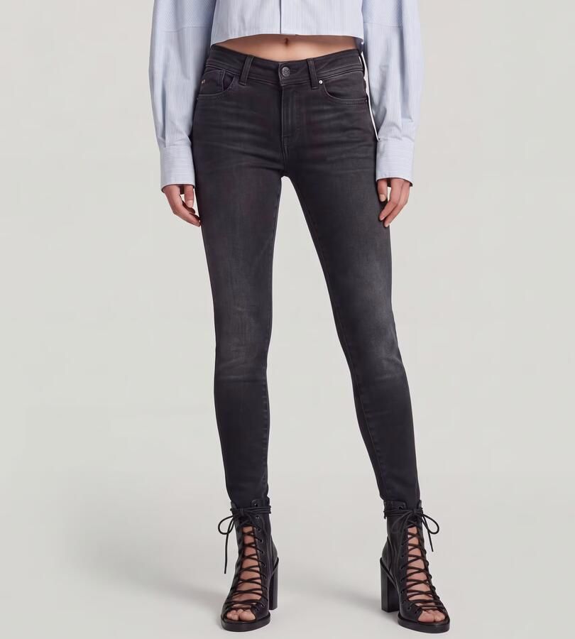 G-Star RAW Lynn Super Skinny Jeans Zwart Dames - Foto 5