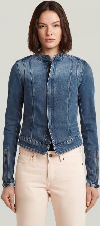 G-Star RAW Lynn Zip Grip Slim Jack Donkerblauw Dames