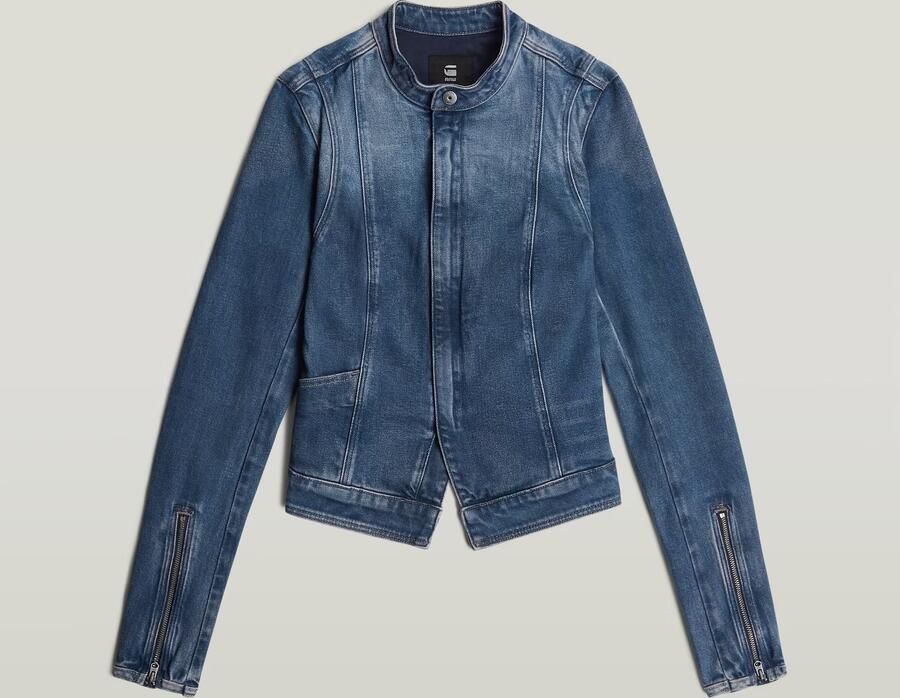 G-Star RAW Lynn Zip Grip Slim Jack Donkerblauw Dames - Foto 4