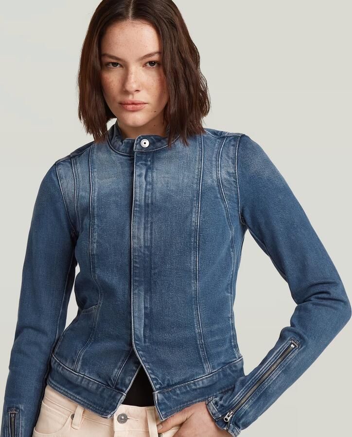 G-Star RAW Lynn Zip Grip Slim Jack Donkerblauw Dames - Foto 3