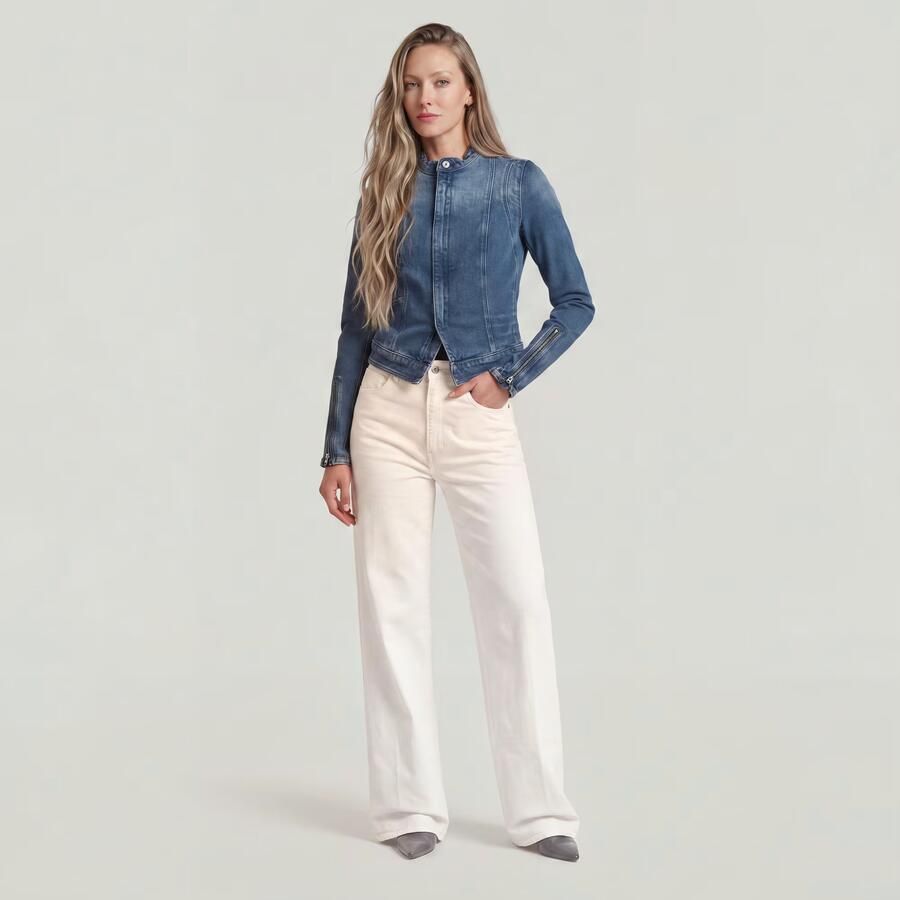 G-Star RAW Lynn Zip Grip Slim Jack Donkerblauw Dames - Foto 3