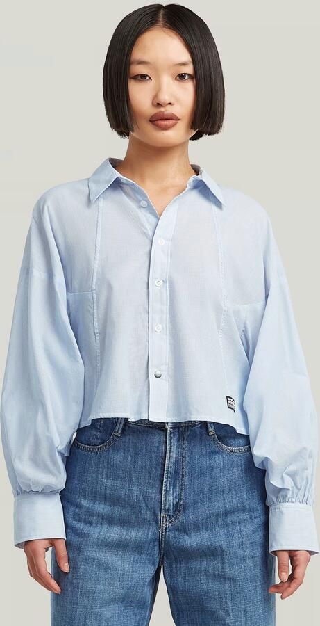 G-Star Raw Overhemd D26579-D925 MACRO BALOON SHIRT-H065 DEEP WAVE MICRO STRIPE - Foto 7