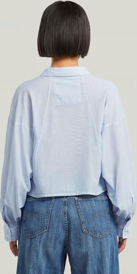 G-Star Raw Overhemd D26579-D925 MACRO BALOON SHIRT-H065 DEEP WAVE MICRO STRIPE - Foto 6