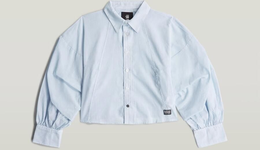 G-Star Raw Overhemd D26579-D925 MACRO BALOON SHIRT-H065 DEEP WAVE MICRO STRIPE - Foto 3