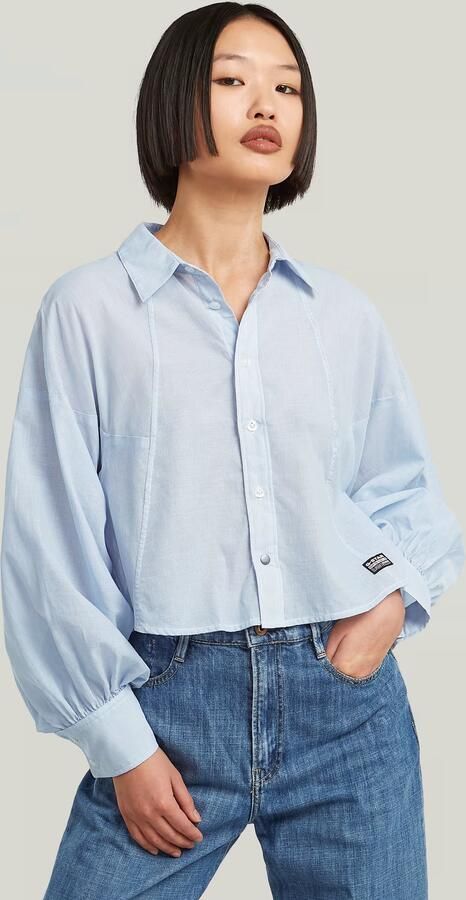 G-Star Raw Overhemd D26579-D925 MACRO BALOON SHIRT-H065 DEEP WAVE MICRO STRIPE - Foto 4