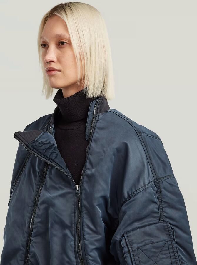 G-Star RAW Macro Balloon Bomberjack Donkerblauw Dames - Foto 3