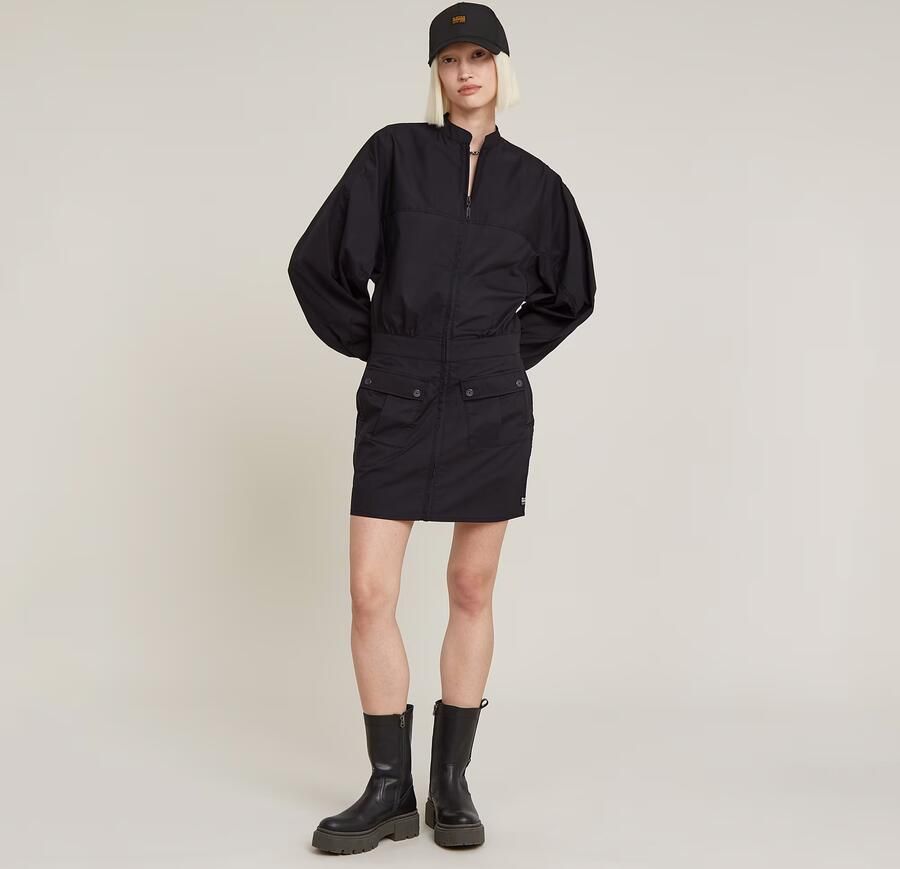 G-Star RAW Macro Balloon Jurk Zwart Dames - Foto 7