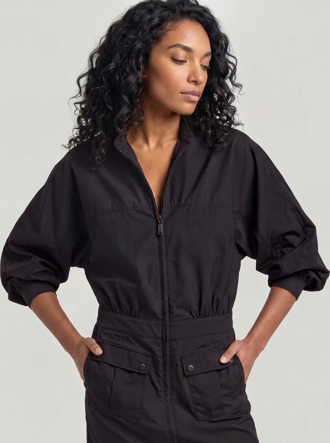 G-Star RAW Macro Balloon Jurk Zwart Dames - Foto 4