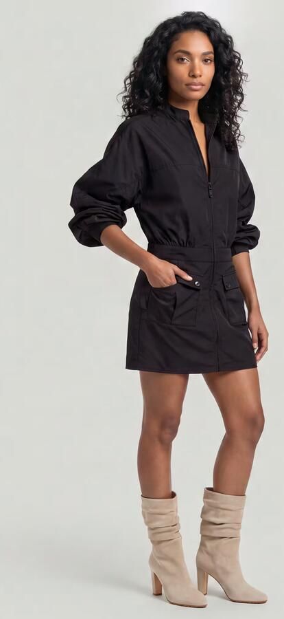 G-Star RAW Macro Balloon Jurk Zwart Dames - Foto 6