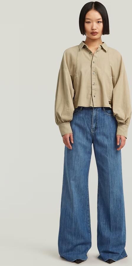 G-Star RAW Macro Balloon Overhemd Beige Dames - Foto 6