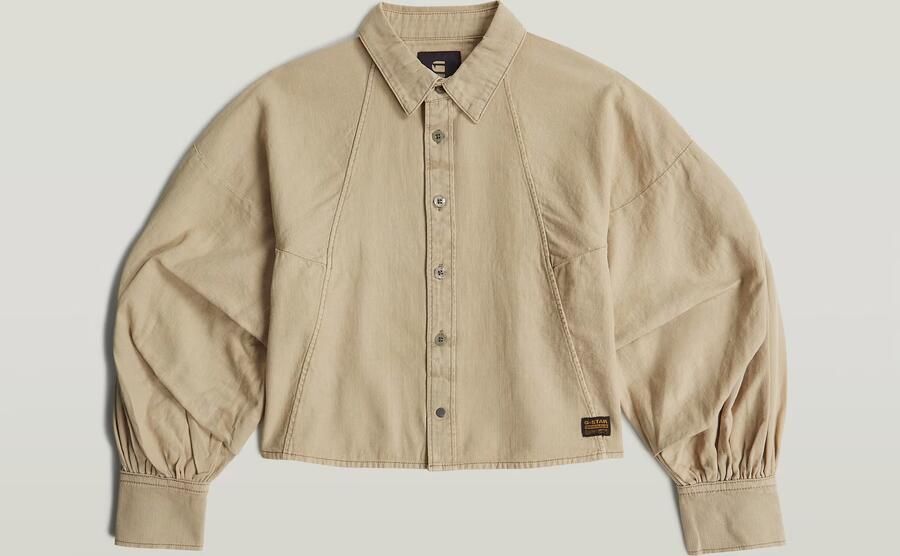 G-Star RAW Macro Balloon Overhemd Beige Dames - Foto 4