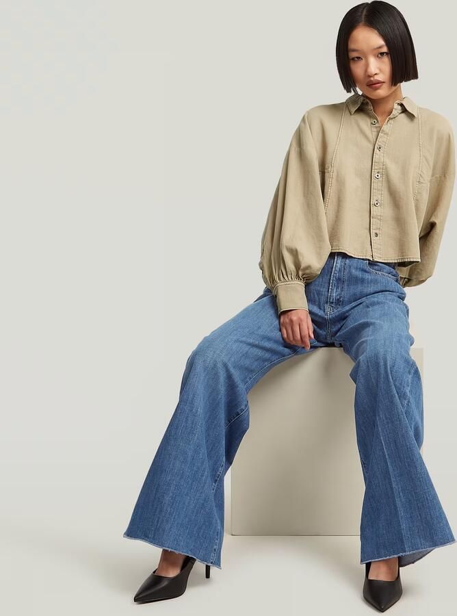 G-Star RAW Macro Balloon Overhemd Beige Dames - Foto 3