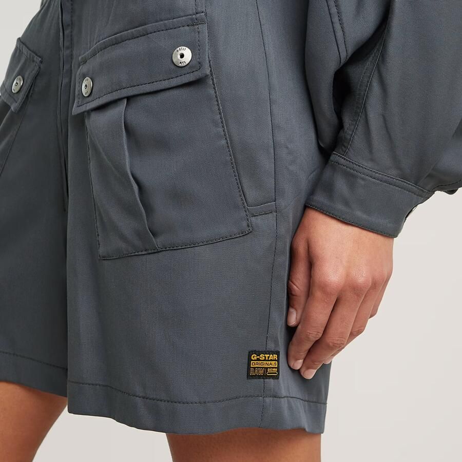 G-Star RAW Macro Balloon Playsuit Grijs Dames - Foto 3