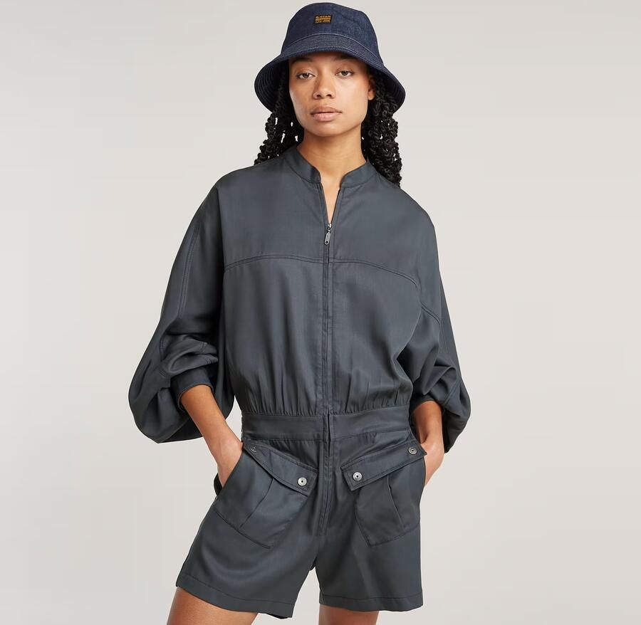 G-Star RAW Macro Balloon Playsuit Grijs Dames - Foto 5