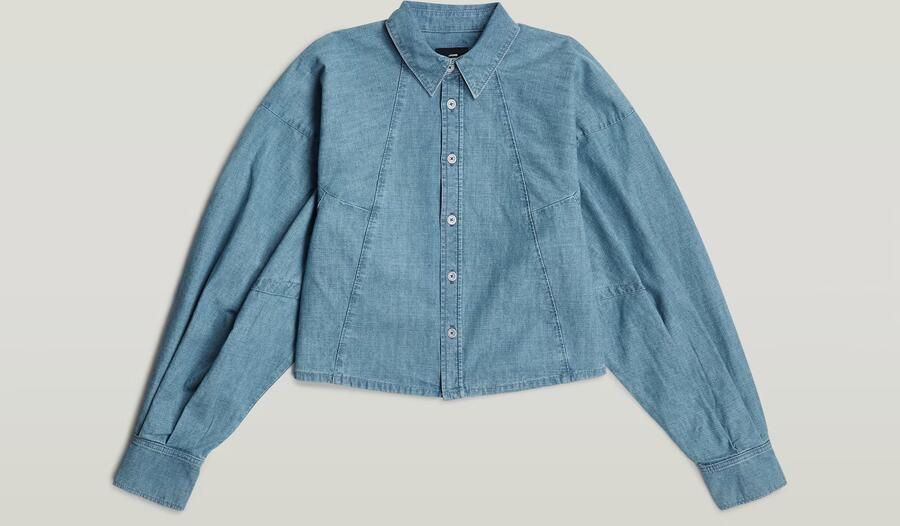 G-Star Macro Balloon Shirt Lange Mouw Blue Dames - Foto 10