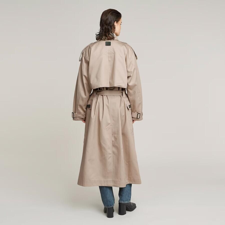 G-Star RAW Macro Balloon Trenchcoat Beige Dames