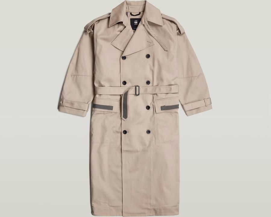 G-Star RAW Macro Balloon Trenchcoat Beige Dames - Foto 6