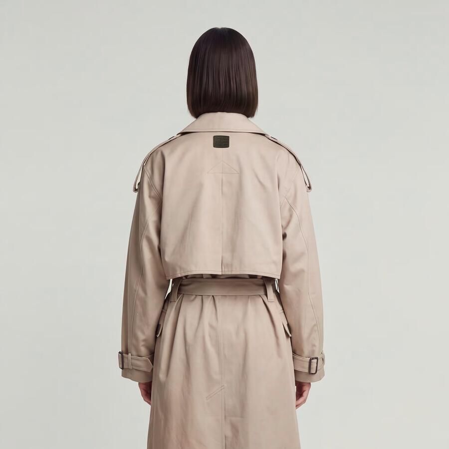 G-Star RAW Macro Balloon Trenchcoat Beige Dames - Foto 4