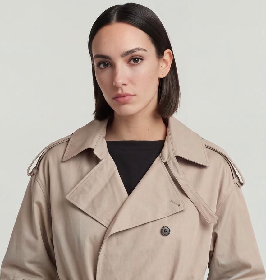 G-Star RAW Macro Balloon Trenchcoat Beige Dames - Foto 6