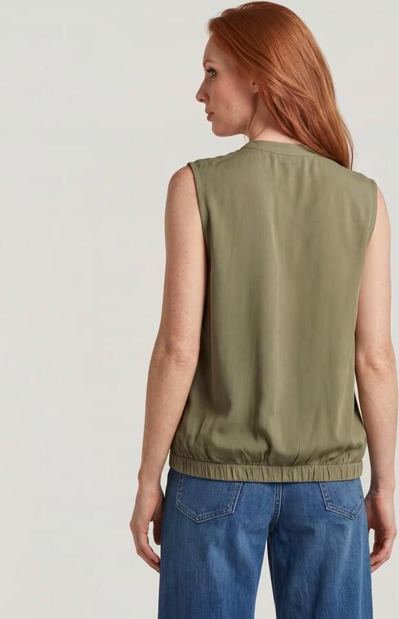 G-Star RAW Mandarin Collar Sleeveless Top Groen Dames - Foto 3