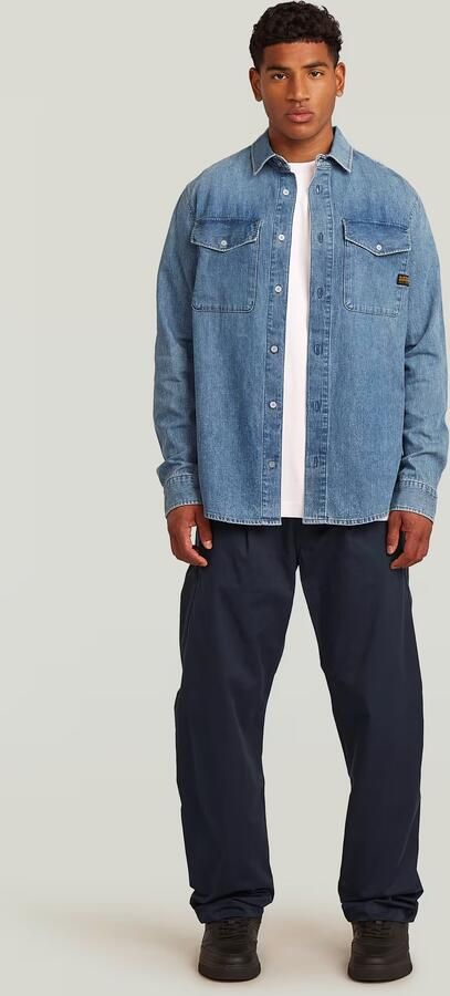 G-Star Raw Slim fit vrijetijdsoverhemd van puur katoen model 'Marine' - Foto 8