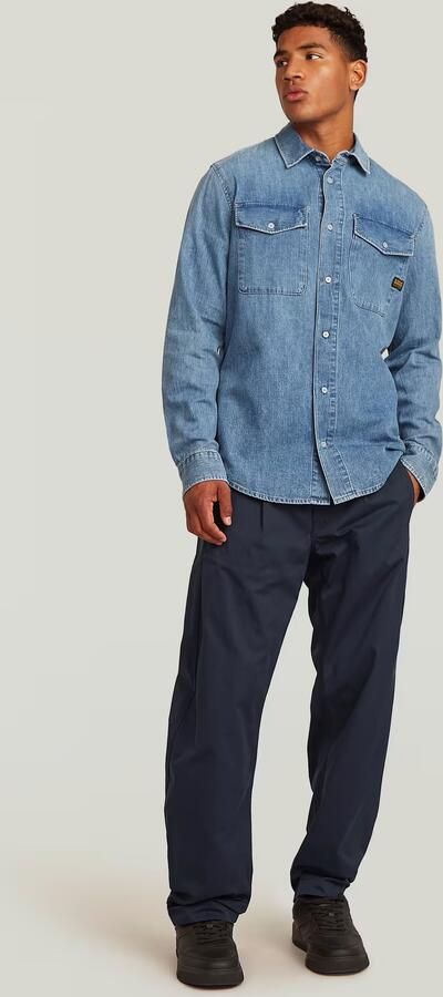 G-Star Raw Slim fit vrijetijdsoverhemd van puur katoen model 'Marine' - Foto 9
