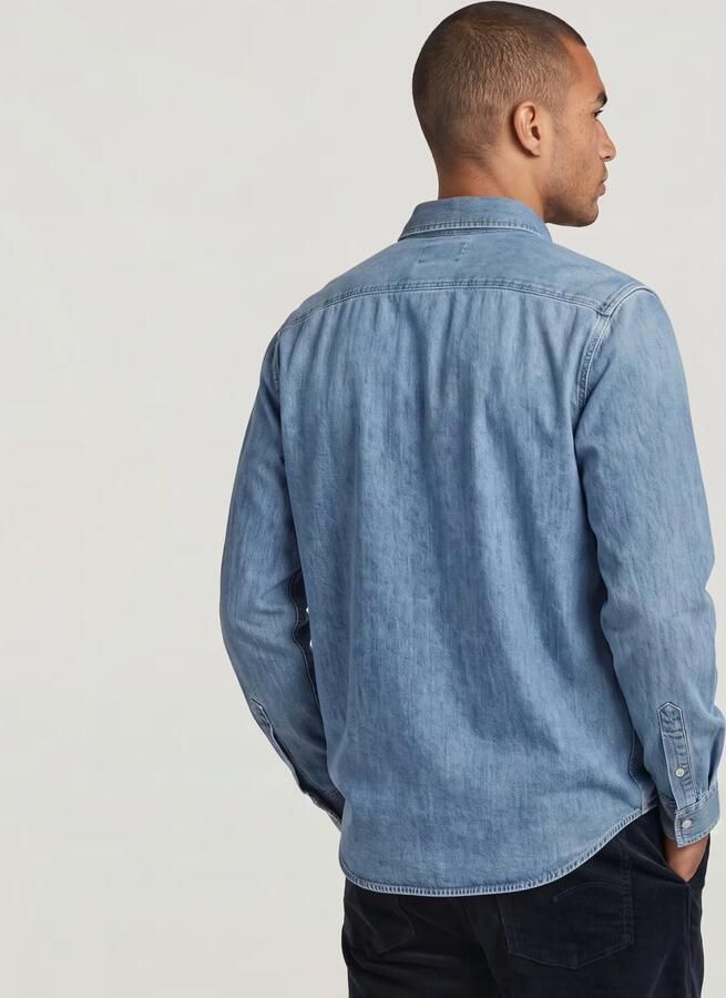 G-Star Raw Slim fit vrijetijdsoverhemd van puur katoen model 'Marine' - Foto 5