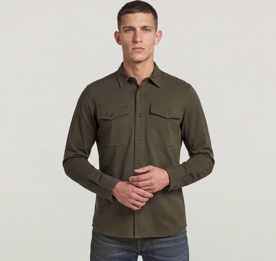 G-Star RAW Marine Jersey Overhemd Grijs Heren - Foto 4