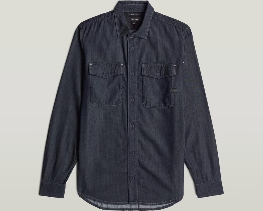 G-Star RAW Marine Lightweight Slim Overhemd Donkerblauw Heren - Foto 4