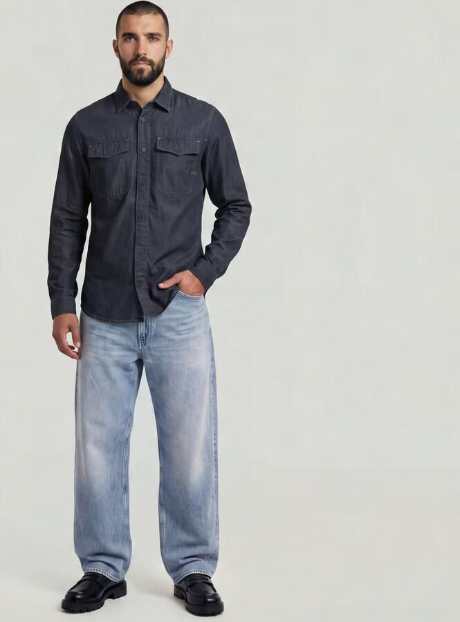 G-Star RAW Marine Lightweight Slim Overhemd Donkerblauw Heren - Foto 5