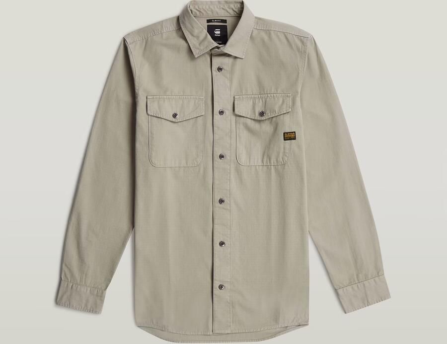 G-Star RAW Marine Slim Overhemd Beige Heren - Foto 3