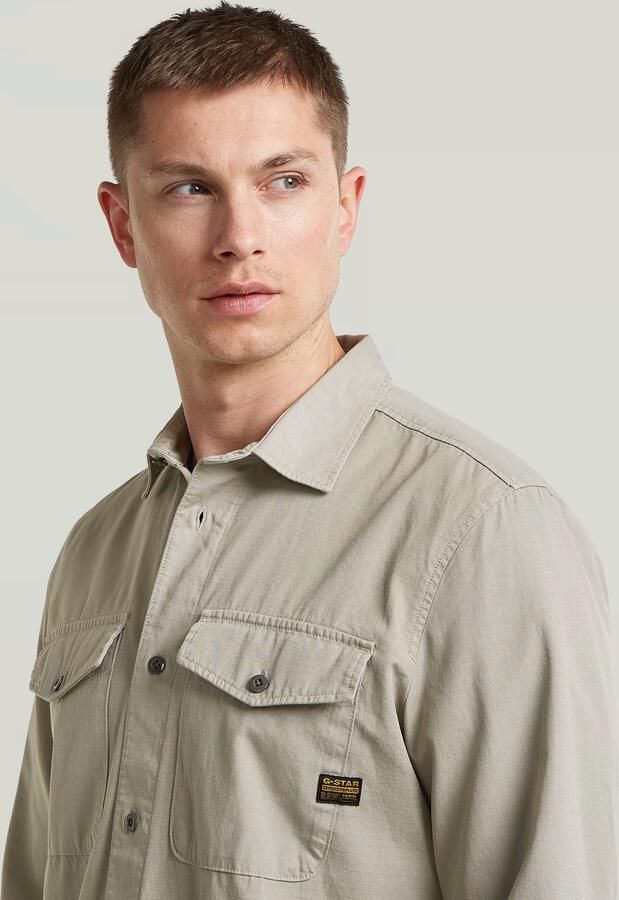 G-Star RAW Marine Slim Overhemd Beige Heren - Foto 4