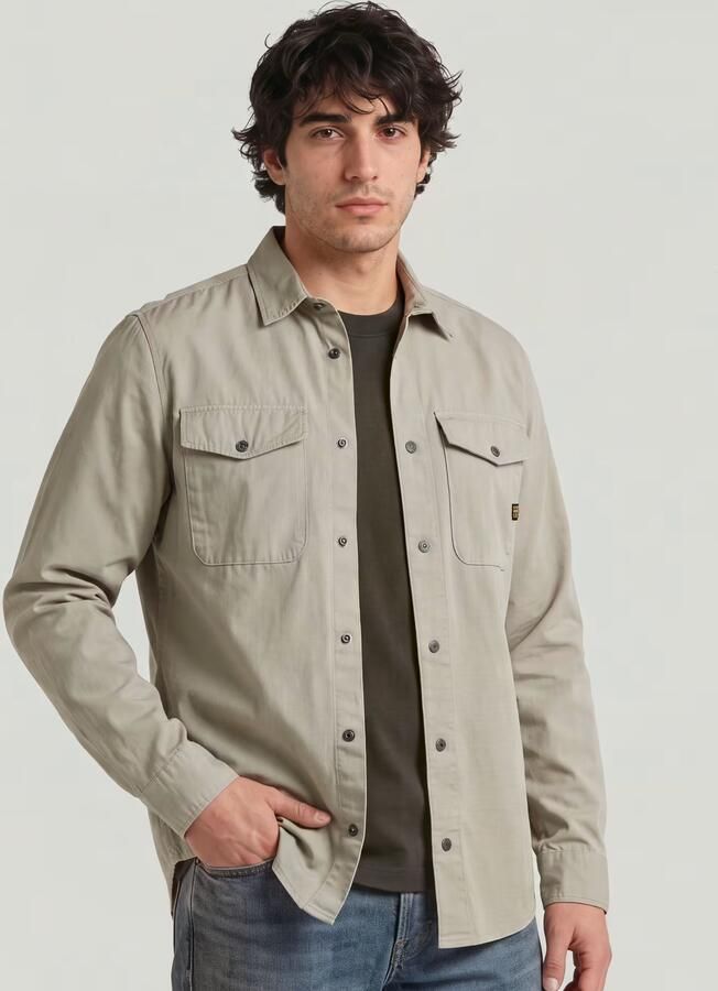 G-Star RAW Marine Slim Overhemd Beige Heren - Foto 5