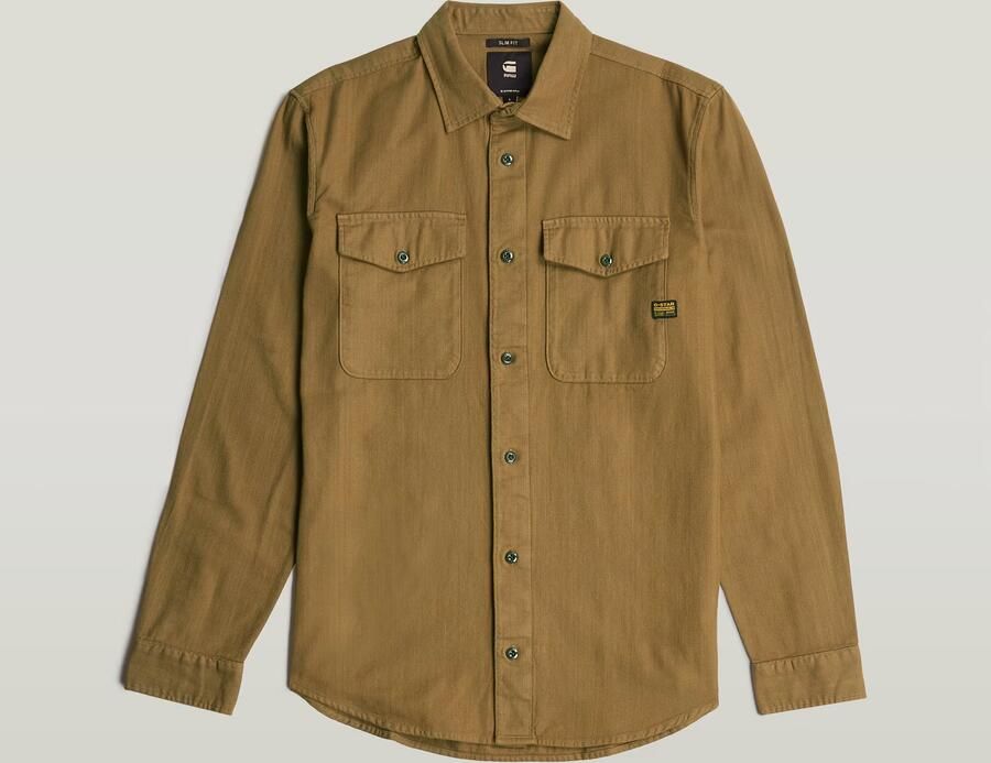 G-Star RAW Marine Slim Overhemd Bruin Heren - Foto 2