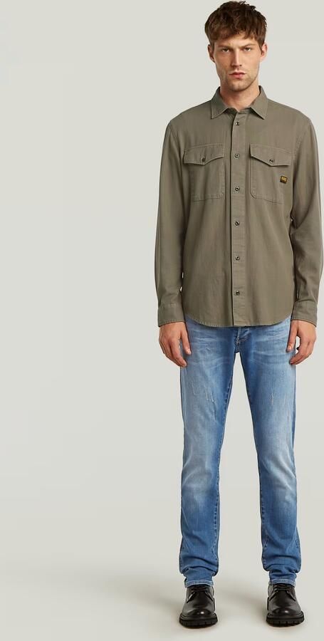 G-Star RAW Marine Slim Overhemd Bruin Heren