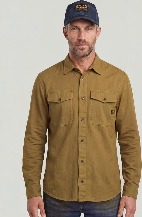 G-Star RAW Marine Slim Overhemd Bruin Heren - Foto 4