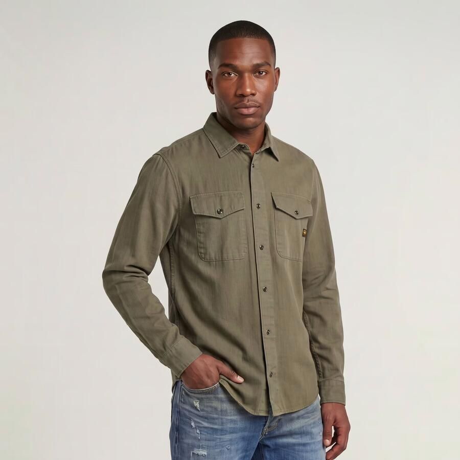 G-Star RAW Marine Slim Overhemd Bruin Heren - Foto 3